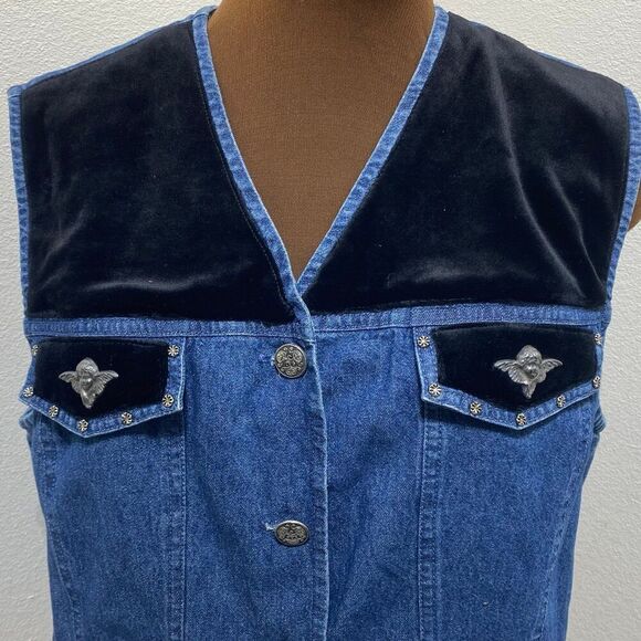 Denim Velvet Vest Angel Accents Cherub
Jeans Unique Stongebridge Size 12 - Picture 3 of 8